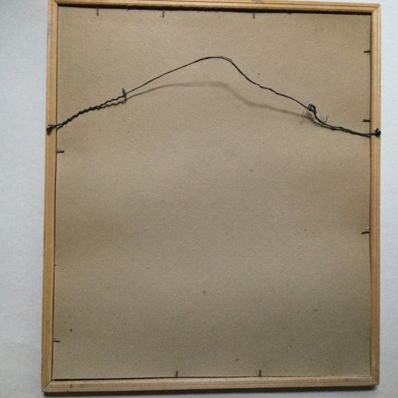 Original art drawing women portrait framed signed 37.5cm x 32.5cm - Picture 4 of 4